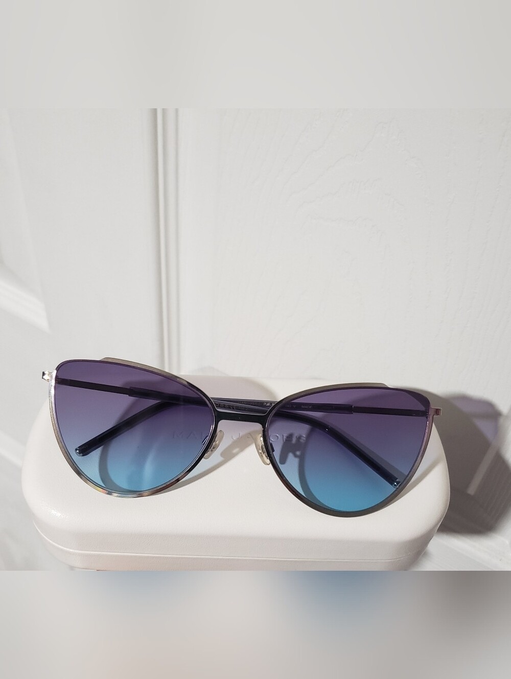 Marc Jacobs Blue Aqua Cat Eye Ladies Sunglasses